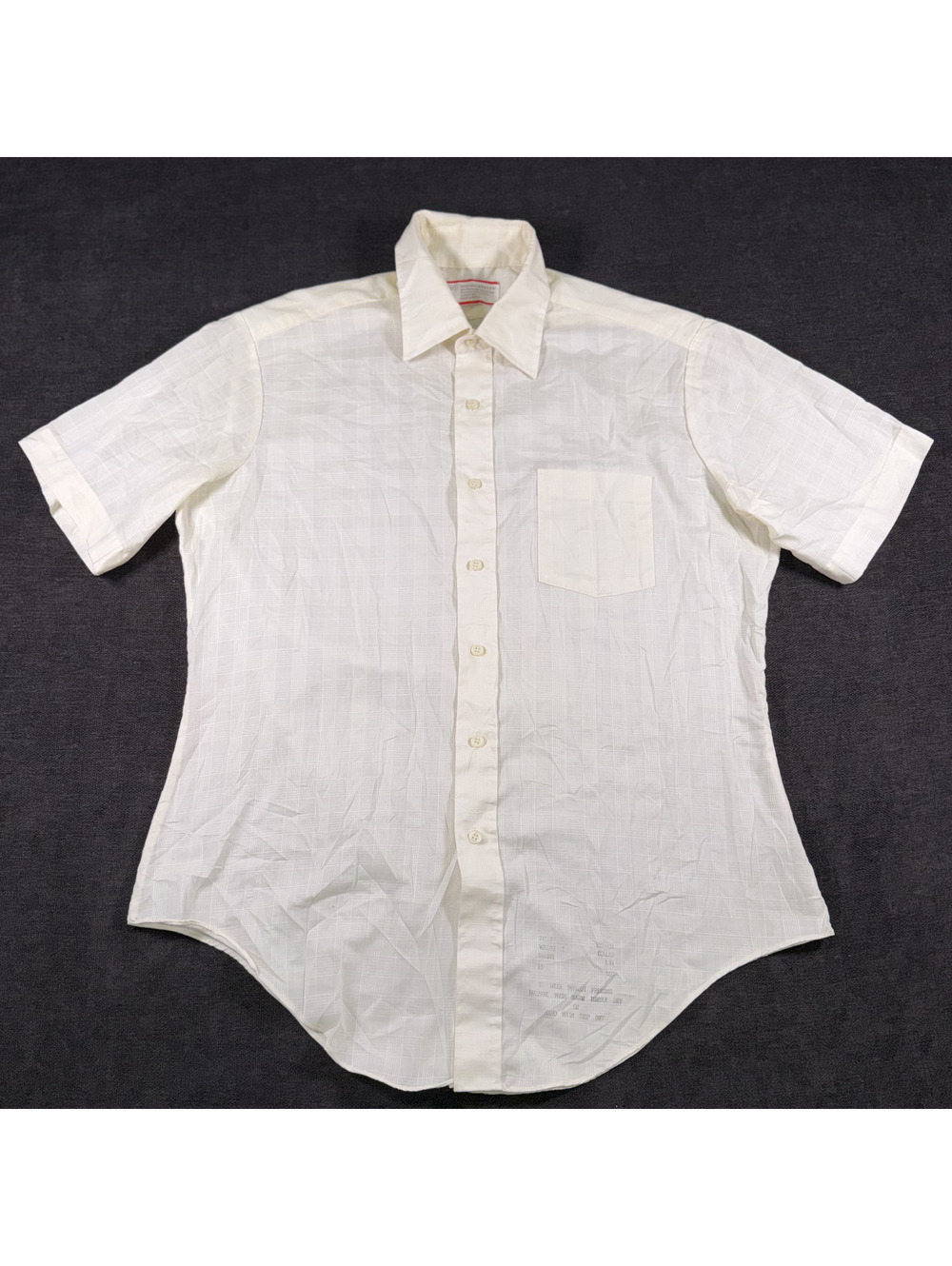Sears Perma-Prest Men's Short Sleeve Button-Up Shirt Size 16